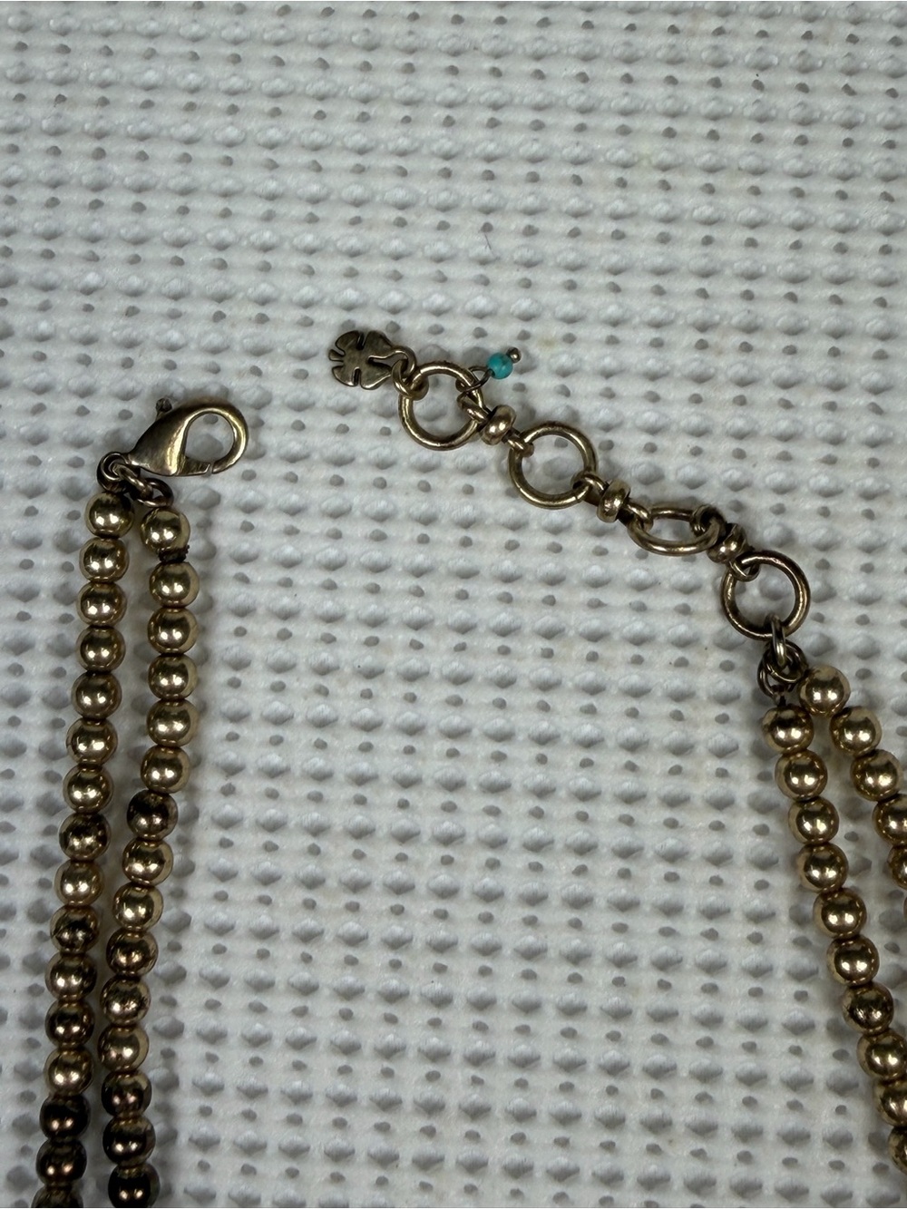 Faux Turquoise Statement Pendant Necklace - Squash Blossom Style - Picture 12 of 16